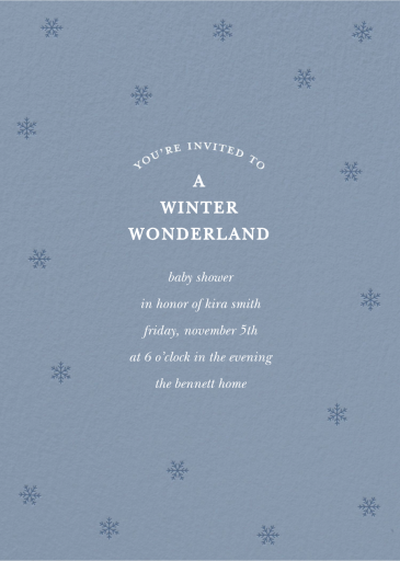Falling Snowflakes - Baby Shower Invitation by Sugar Paper