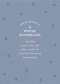 Falling Snowflakes - Baby Shower Invitation by Sugar Paper