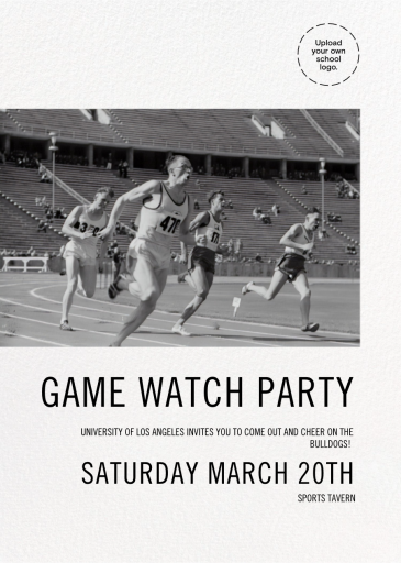 Simple Black and White (Photo) - Sports Invitation by Paperless Post