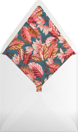 Terracotta & Pink Leaves Invitation Envelope