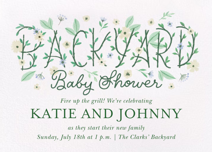 Backyard Blooms - Baby Shower Invitation by Paperless Post