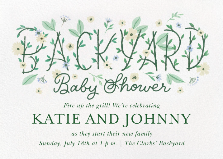 Backyard Blooms - Baby Shower Invitation by Paperless Post
