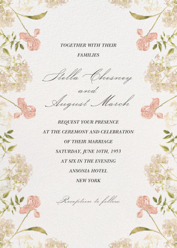 Soft Petals - Invitation by  Monique Lhuillier