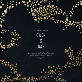 Metallic Paint Splatter - Rehearsal Dinner Invitation by Kelly Wearstler