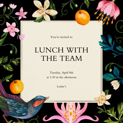 Tropical Flowers - Business Invitation by Liberty