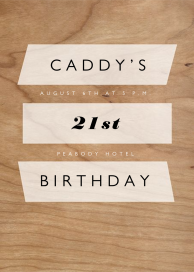 Wood Grain Color Slabs - Birthday Invitation by Paperless Post