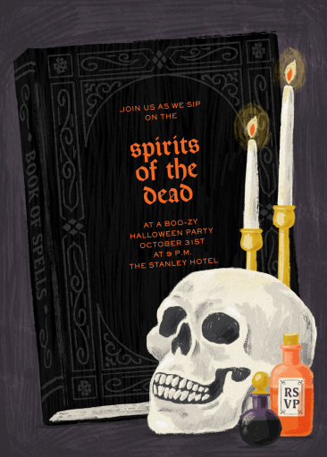 Dark Reading - Halloween Invitation by Paperless Post