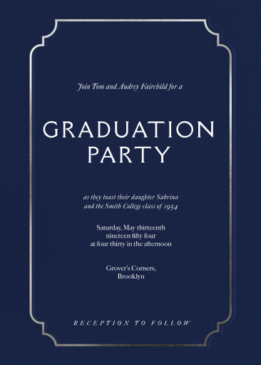 Traditional Border - Graduation Party Invitation by Paperless Post