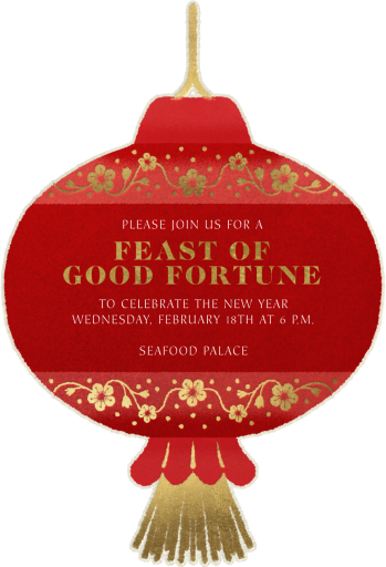 Floral Lantern - Lunar New Year Card by Paperless Post