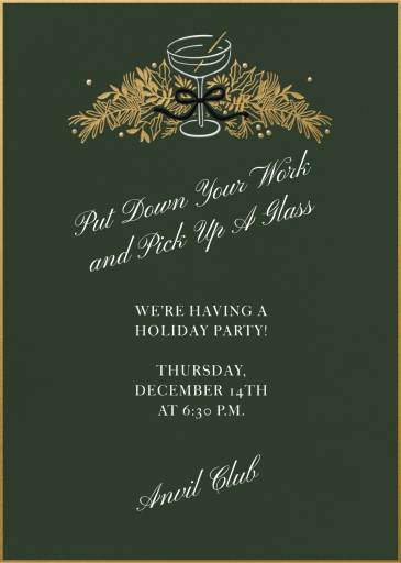 Gilded Toast - Corporate Holiday Party Invitation by Paperless Post