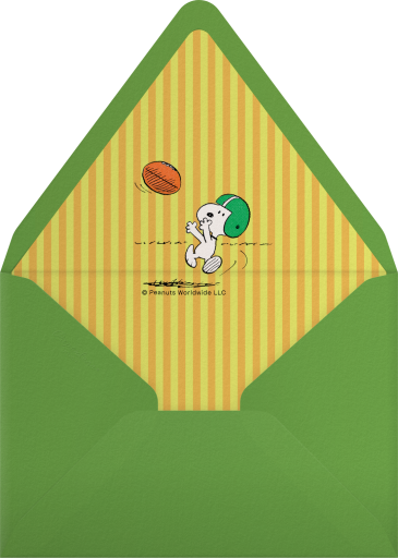 Peanuts Football Birthday Invitation Envelope