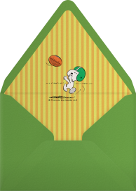 Peanuts Football Birthday Invitation Envelope