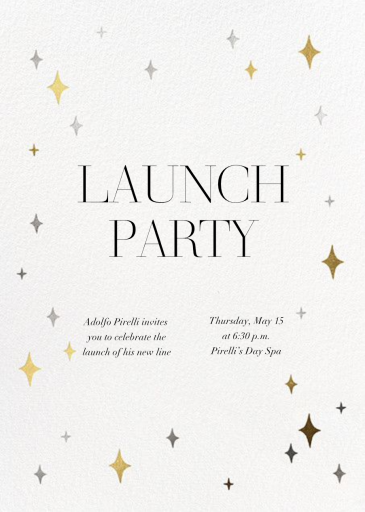 Space Age Stars Photo - Launch Party Invitation by Paperless Post - Back