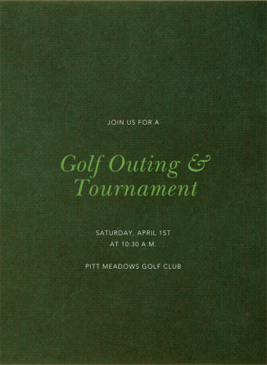 Green Velvet - Sports Invitation by Paperless Post