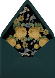 Peacock and Roses - Open Sea Design Co. Envelope