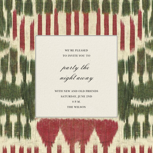 Fall Ikat Pink Green by Oscar de la Renta