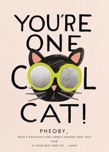Cool Cat - Birthday Card by Rifle Paper Co.