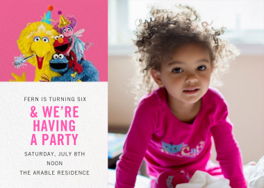 Big Bird and Company Photo - Birthday Invitation by Sesame Street