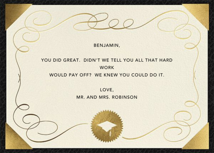 Diploma - Graduation Card by Paperless Post - Back