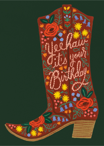 Birthday Boot - Birthday Card by Rifle Paper Co.