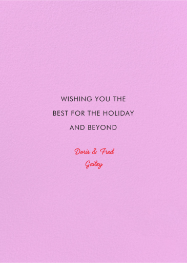 Santa Claws - Holiday Card by Carolyn Suzuki Studio - Back