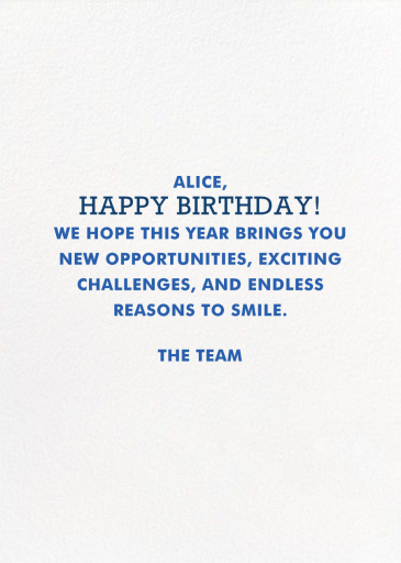 Happy Happy Happy - Jonathan Adler - Business Greeting Card by Jonathan Adler - Back