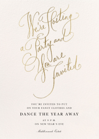 Scripted - New Year's Eve Invitation by Stephanie Fishwick