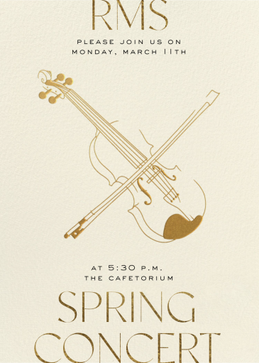 Performance - Violin - Recital Invitation by Paperless Post