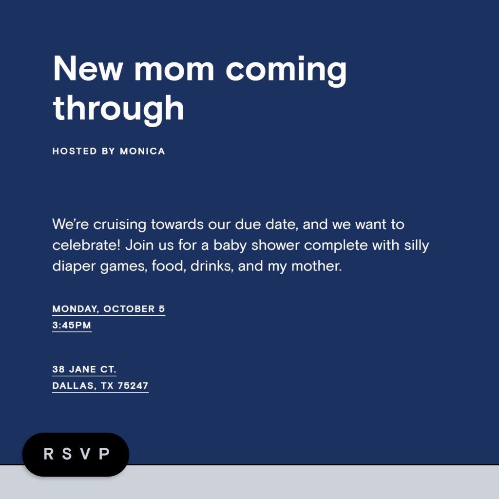 Online Baby Shower Invitations Send online instantly RSVP tracking