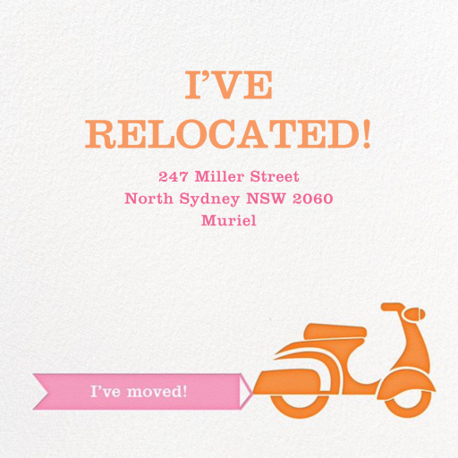 Scoot-A-Toot - Moving Announcement by Jonathan Adler