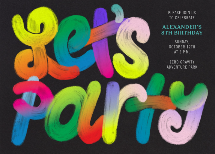 Hype Night - Invitación de cumpleaños de Paperless Post