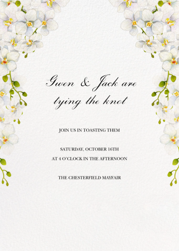 White Orchids - Bridal Shower Invitation by Felix Doolittle