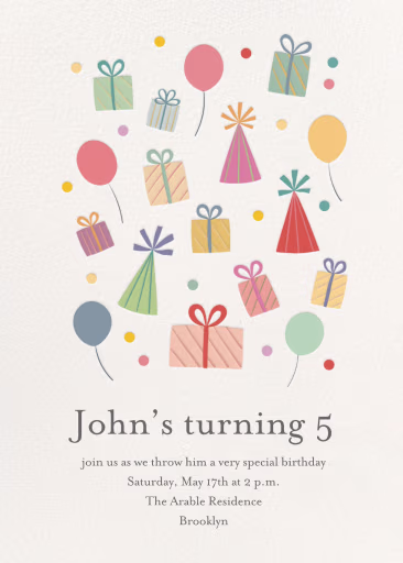 Party Pastels - Birthday Invitation by Little Cube