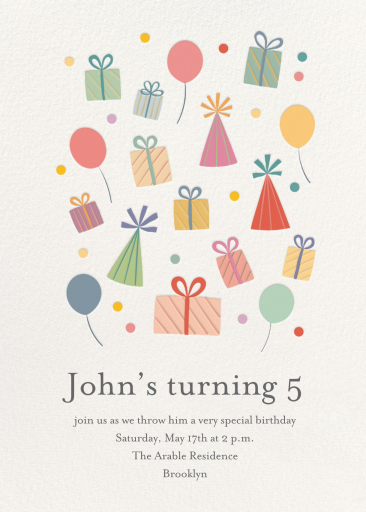 Party Pastels - Birthday Invitation by Little Cube