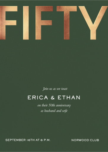 Golden Age - Anniversary Invitation by Paperless Post