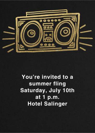 Radiant Boom Box - Invitation by Paperless Post