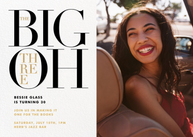 The Number Oh Photo - 30th Birthday Invitation by Paperless Post
