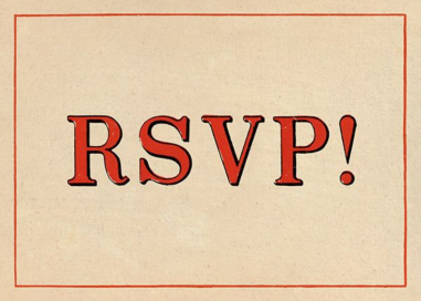 Red Letter Response (Invitation) - Dinner Party Invitation by John Derian