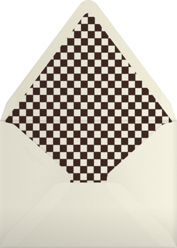 Palm Tree Checkered Invitation Envelope