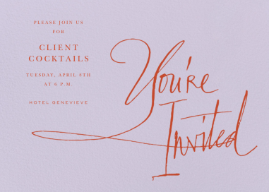 Written in Ink - Cocktail Party Invitation by Stephanie Fishwick