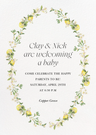 Citrus and Petals - Baby Shower Invitation by  Monique Lhuillier