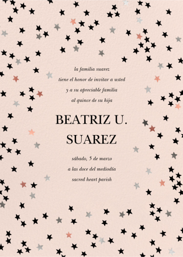 Sky Glitter - Quinceañera Invitation by kate spade new york