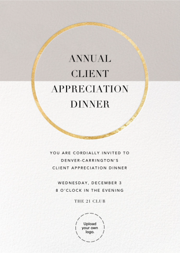 Metallic Circle - Corporate Reception Invitation by Paperless Post