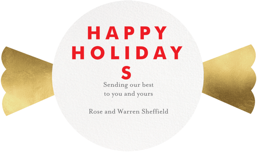 Sweet Holiday - Holiday Card by Meri Meri - Back