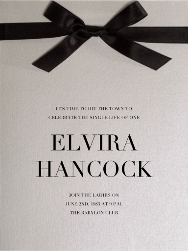 Avenue Montaigne - Bachelorette Party Invitation by Paperless Post