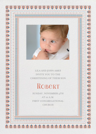 Pondi Cherry Nursery - Baptism & Christening Invitation by Mr. Boddington's Studio