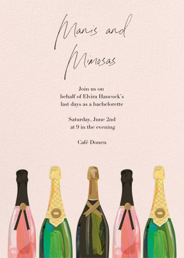 Pop the Champagne - Bachelorette Party Invitation by Paper Source