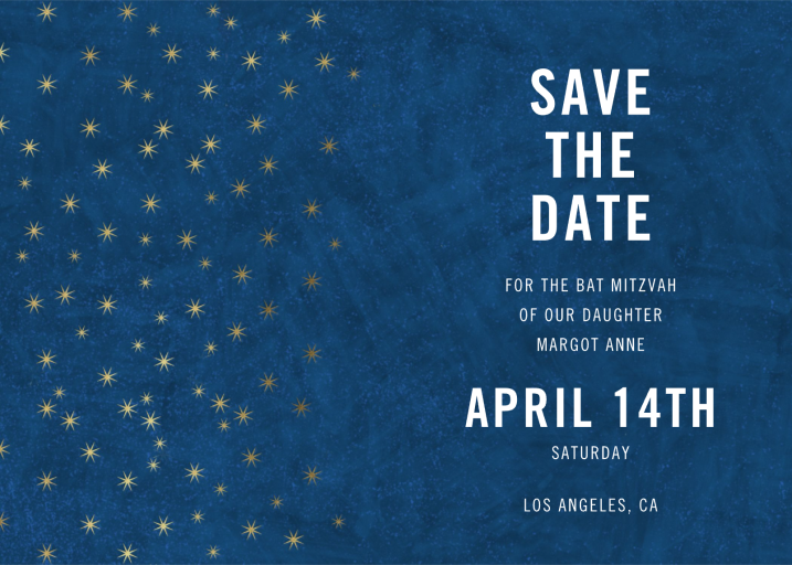 Celeste (Save the Date) - Bar & Bat Mitzvah Save the Date by Paperless Post