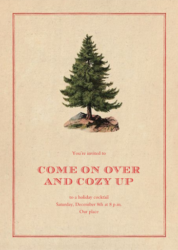Lone Fir - Holiday Party Invitation by John Derian
