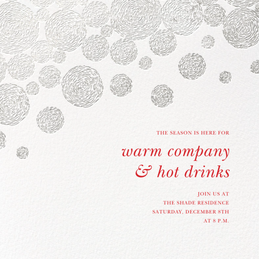 Radiant Swirls (Square) - Holiday Party Invitation by Oscar de la Renta